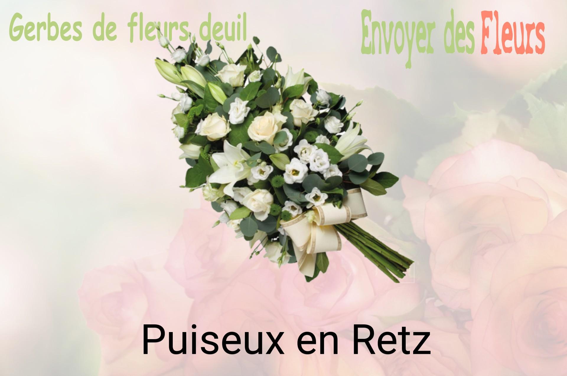 Gerbe de fleurs de deuil livrée à Puiseux-en-Retz